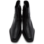 Acne Studios Black Square-Toe Zip Boots