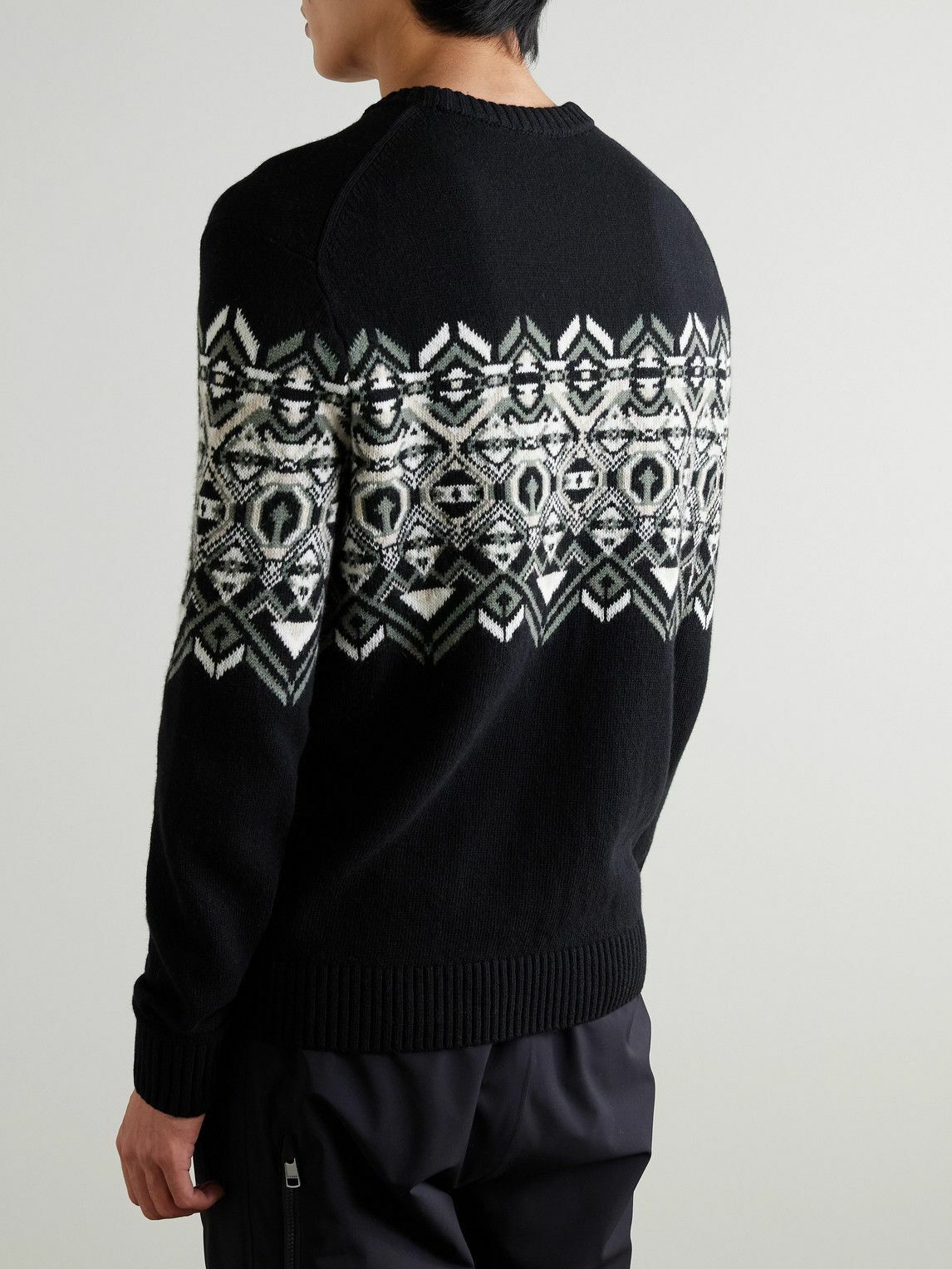 BOGNER - Luci Fair Isle Virgin Wool Sweater - Black