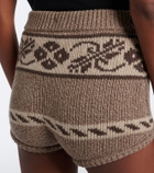 Magda Butrym Knitted jacquard wool shorts