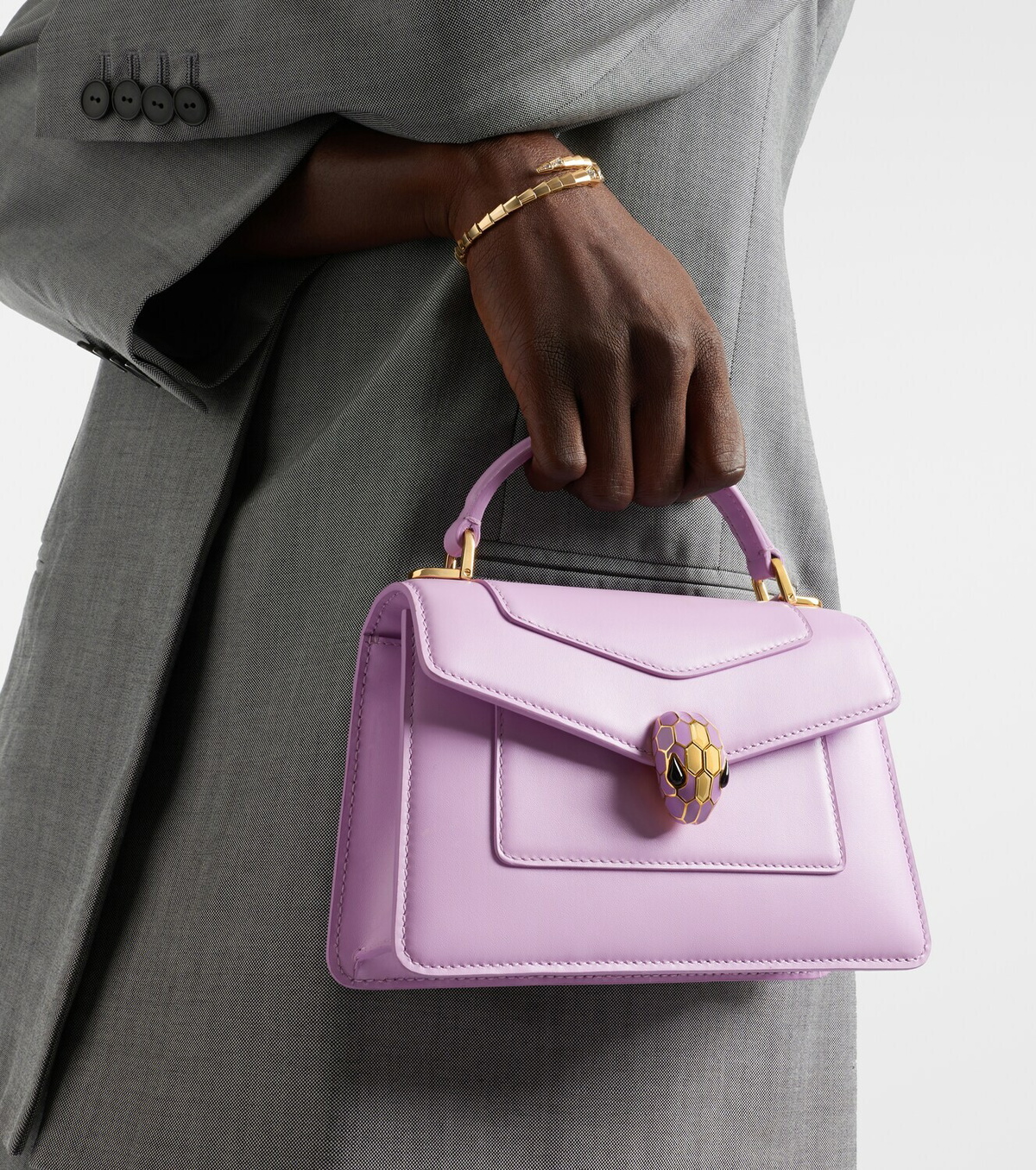 Bvlgari Serpenti Forever Mini leather top-handle bag