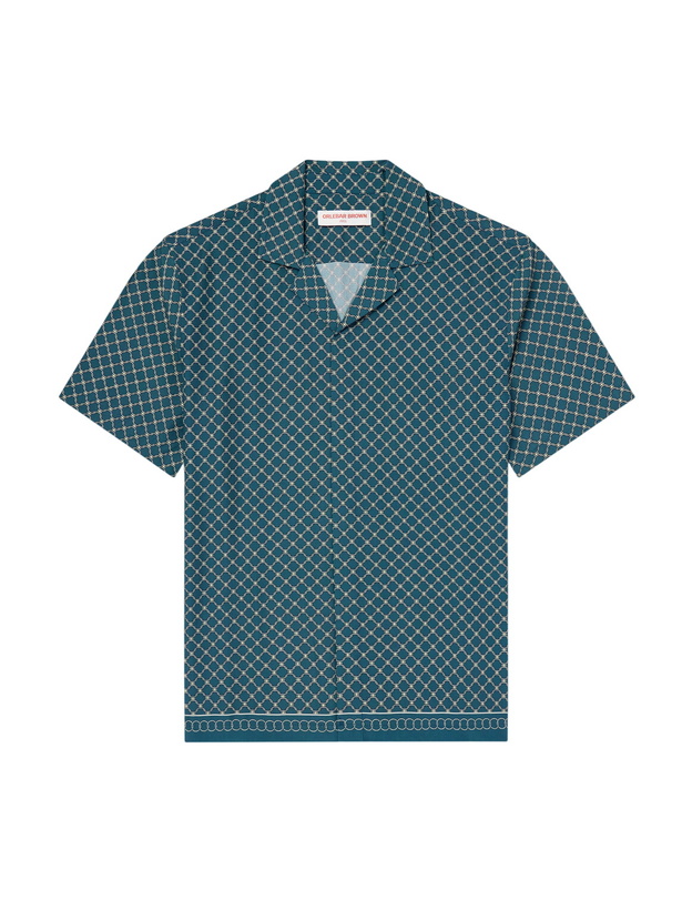 Photo: Orlebar Brown - Maitan Camp-Collar Printed Lyocell-Poplin Shirt - Green