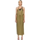 Baserange Green Apron Midi Dress