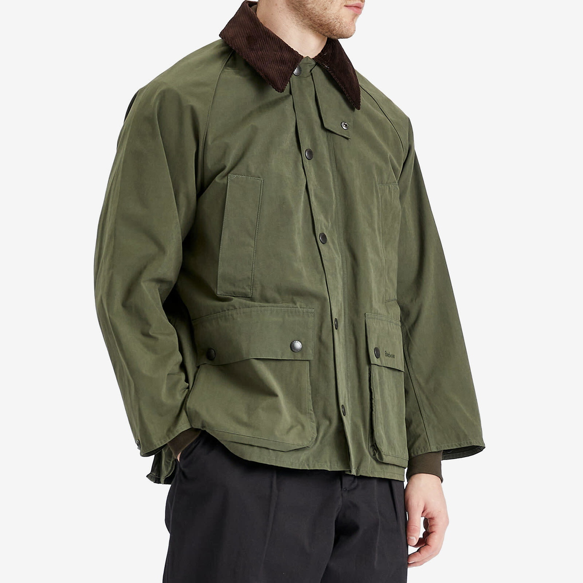 Barbour Men's OS Peached Bedale Casual Jacket in Sage Barbour
