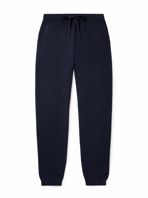 Photo: Allude - Tapered Wool and Cashmere-Blend Sweatpants - Blue