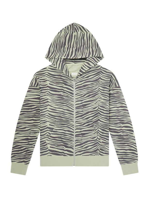 Photo: Visvim - Jumbo Printed Cotton Zip-Up Hoodie - Green
