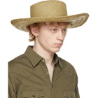 Saint Laurent Beige Straw Honolulu Hat