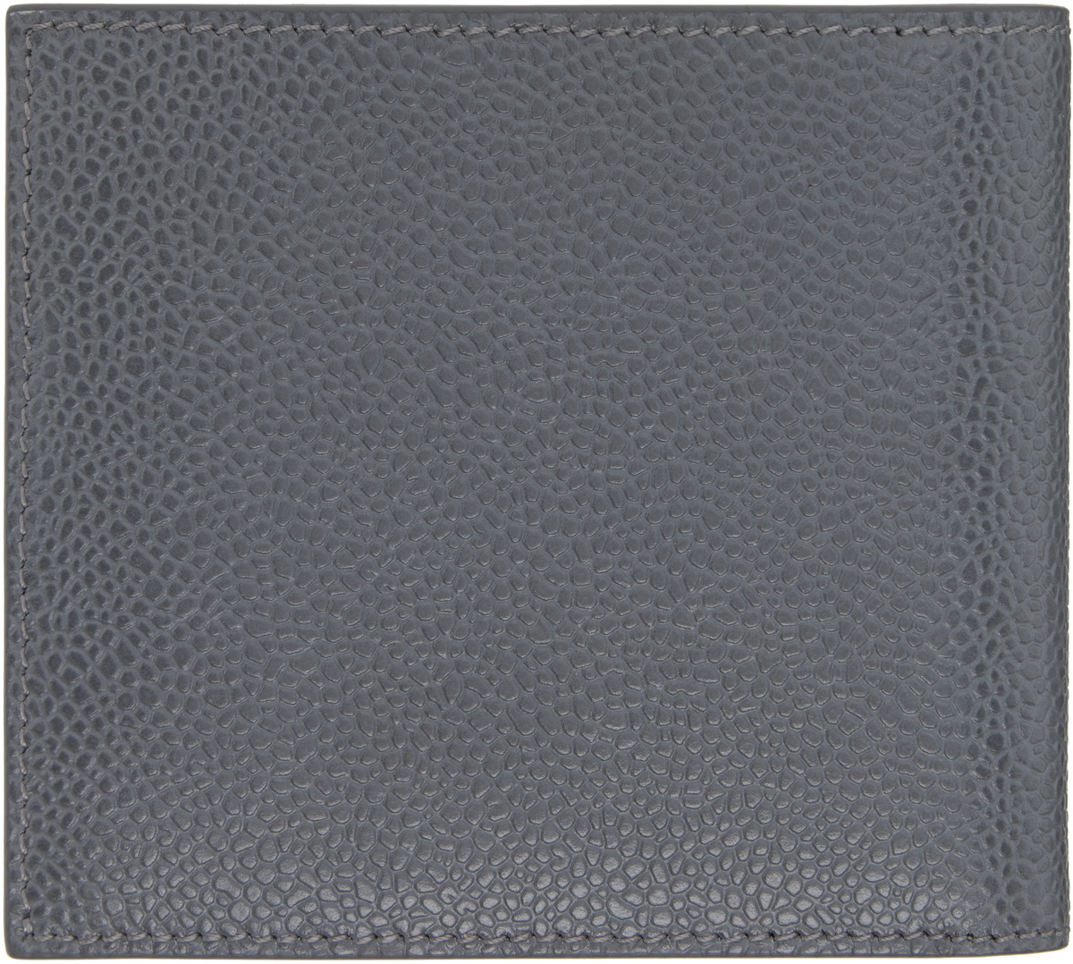 Thom Browne Gray RWB Stripe Billfold Wallet