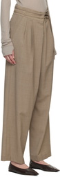 LE17SEPTEMBRE Brown Overwrap Wide Trousers