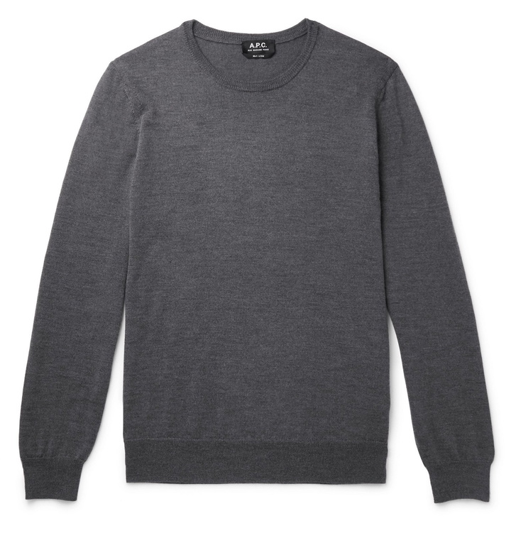 Photo: A.P.C. - King Merino Wool Sweater - Gray