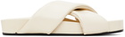 Jil Sander Off-White Criss-Cross Sandals