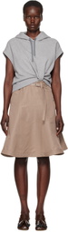3.1 Phillip Lim Gray Flounce Skirt Hoodie Minidress