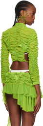 Ester Manas Green Ruched Blouse