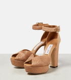 Jimmy Choo Delilah raffia platform sandals