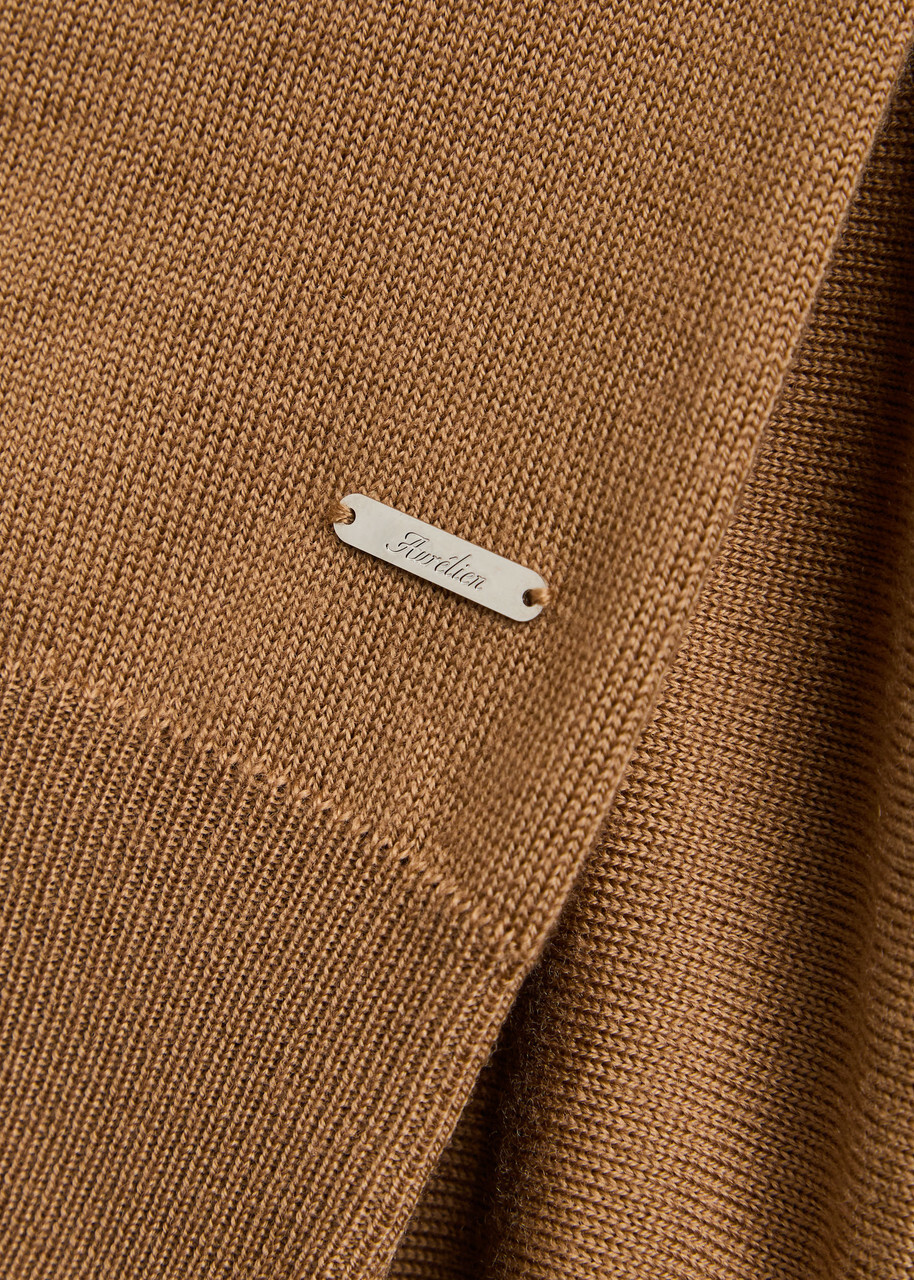 Aurélien Knit Merino Wool T-shirt Caramel