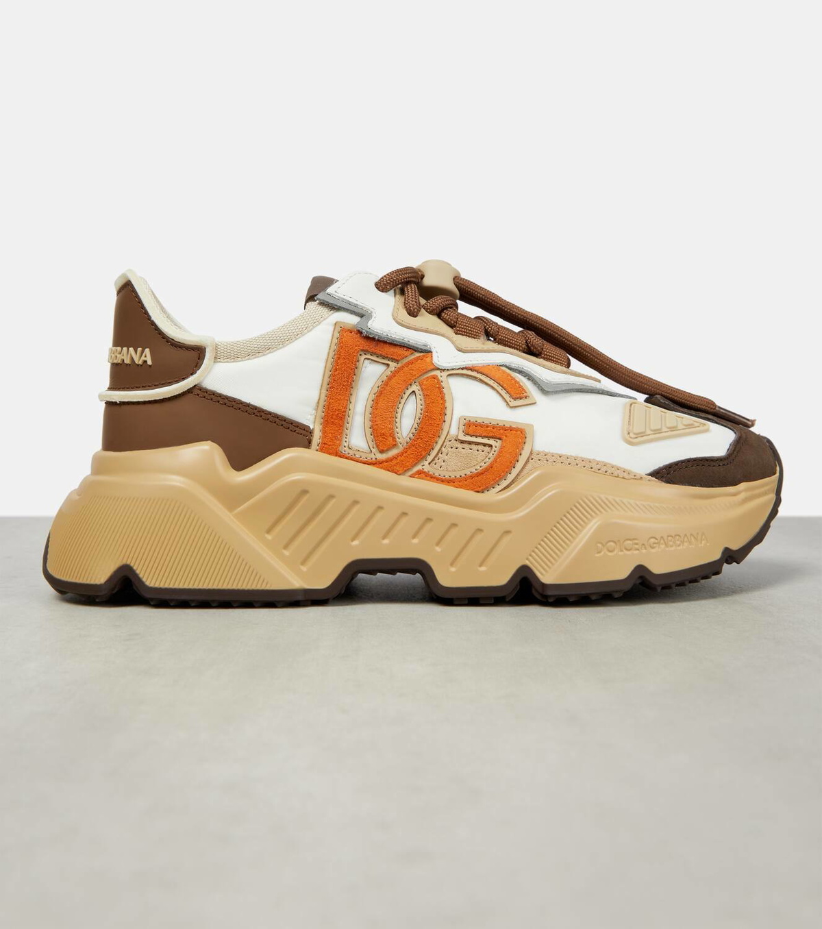 Dolce & Gabbana White Daymaster Leather Low Top Sneakers Shoes