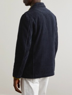 Mr P. - Garment-Dyed Unstructured Cotton-Corduroy Blazer - Blue