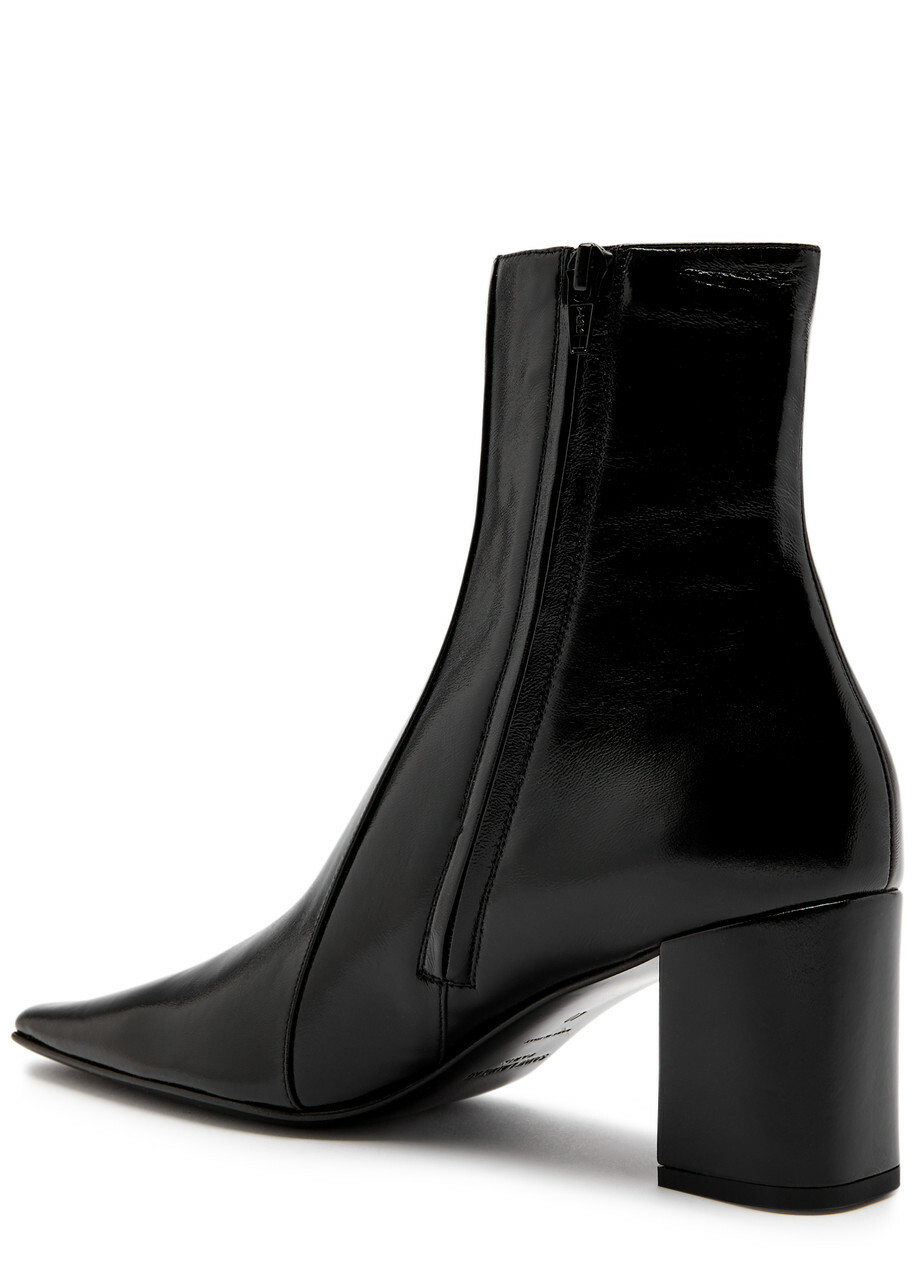 VIP【関税送料無料】希少 SAINT LAURENT HEEL ANKLE BOOTS Saint Laurent Rainer 75 patent leather ankle boots Saint Laurent