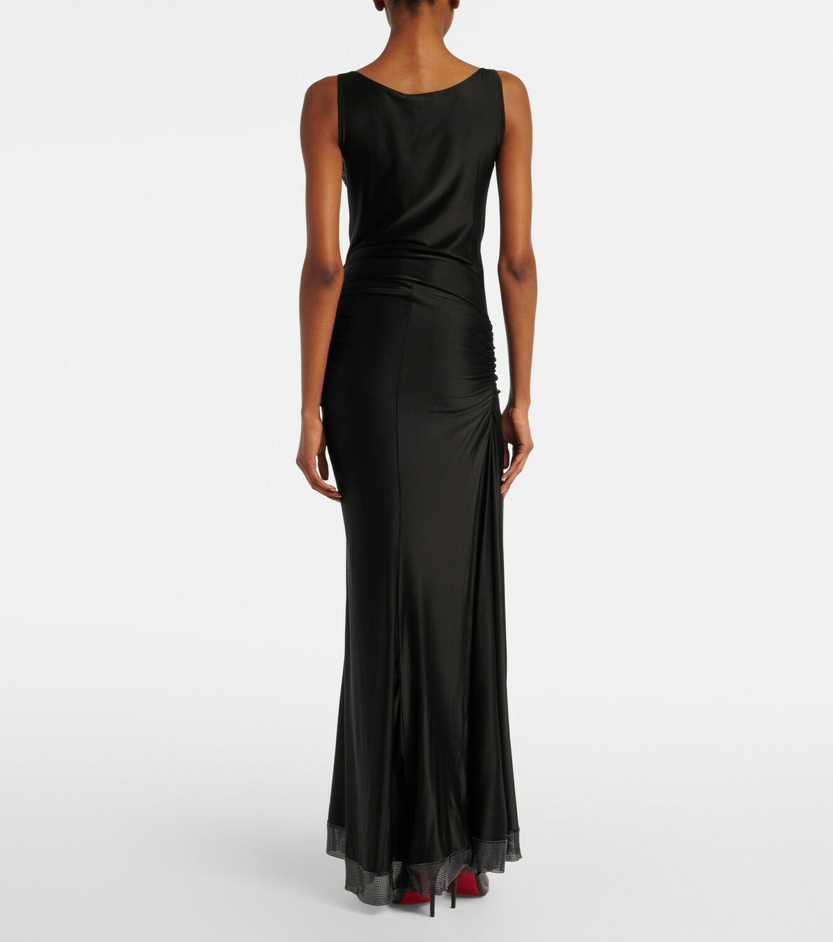 Rabanne Embellished jersey gown