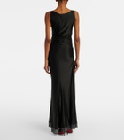 Rabanne Embellished jersey gown