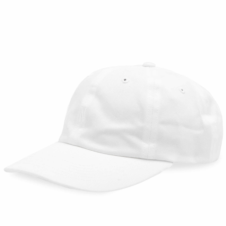 Photo: Norse Projects Men's Twill Sports Cap in White 