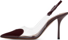 ALAÏA Burgundy 'Le Cœur' Slingback Heels