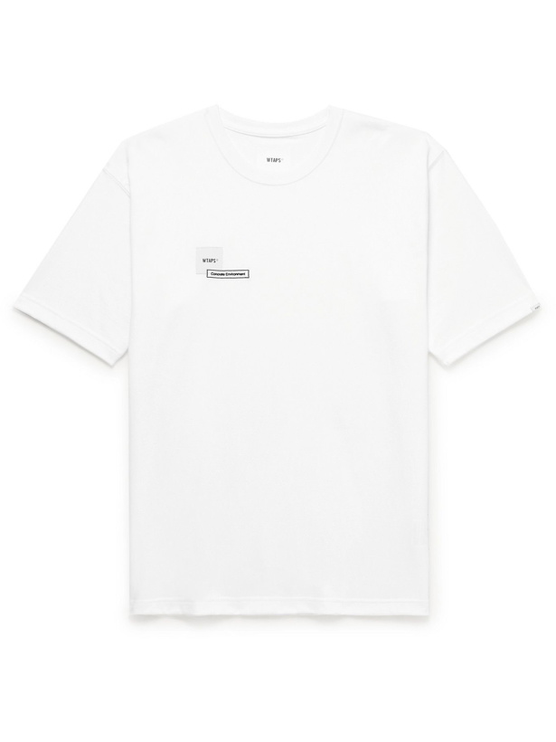 Photo: WTAPS - Home Base Logo-Appliquéd Cotton-Blend Jersey T-Shirt - White