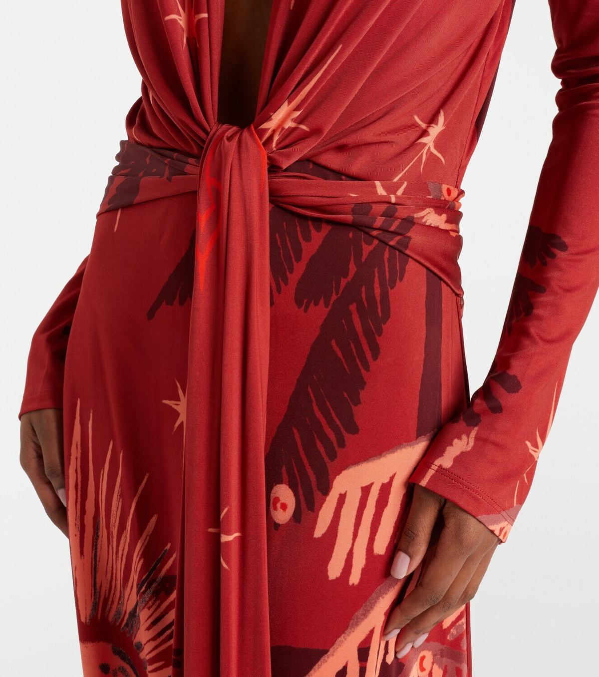 Johanna Ortiz Printed midi dress