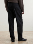 FRAME - Tropical Straight-Leg Wool Trousers - Black
