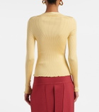 Alaïa RIbbed-knit silk-blend top