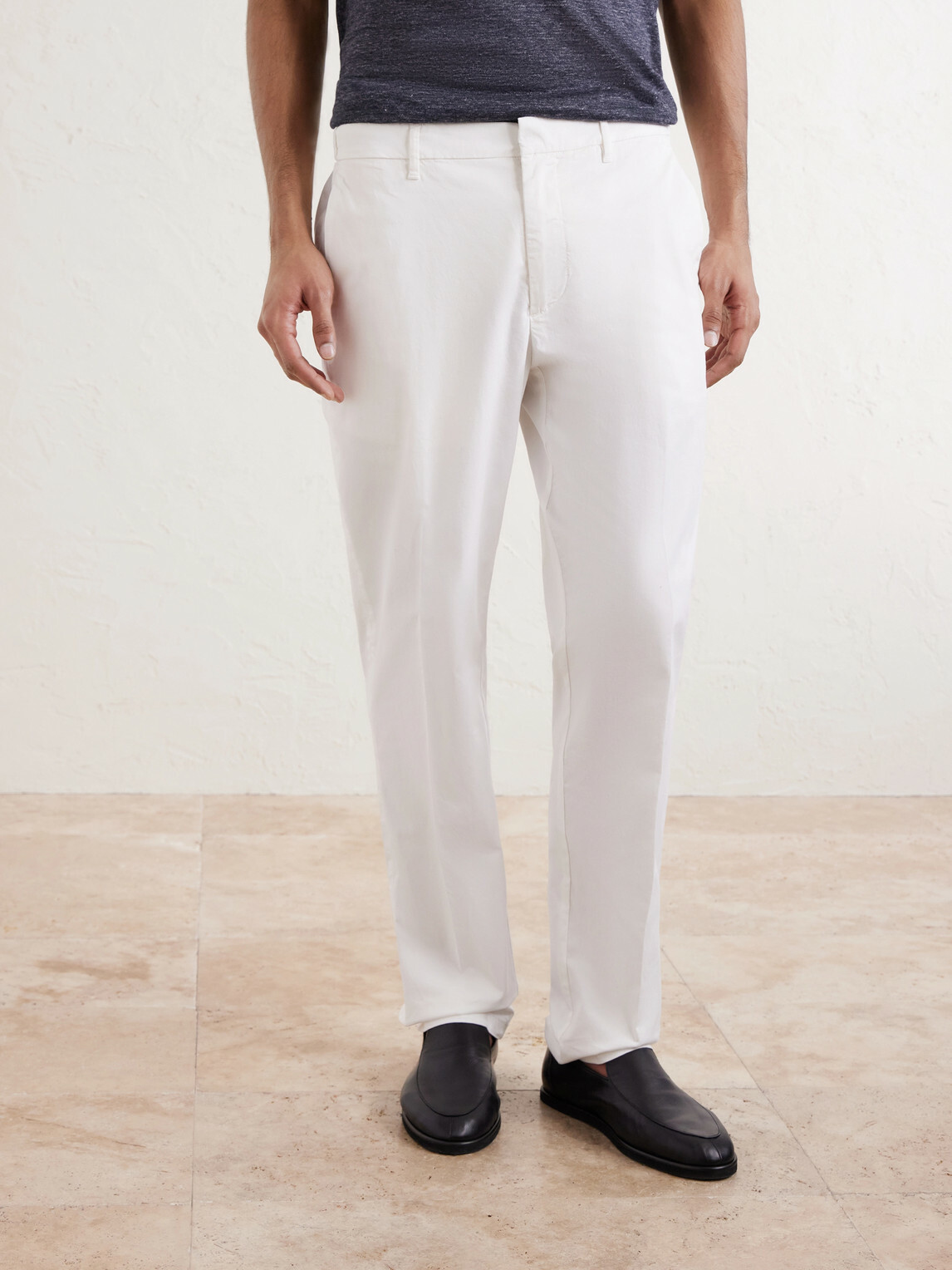 Altea - Dumbo Tapered Cotton-Blend Gabardine Trousers - White