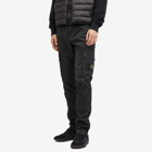 Stone Island Men's Brushed Cotton Canvas Cargo Pants in Black