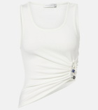 Christopher Esber Droplet Crystal embellished ruched tank top
