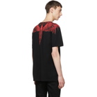 Marcelo Burlon County of Milan Black and Red Wing T-Shirt