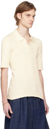 Maison Margiela Off-White Three-Button Polo