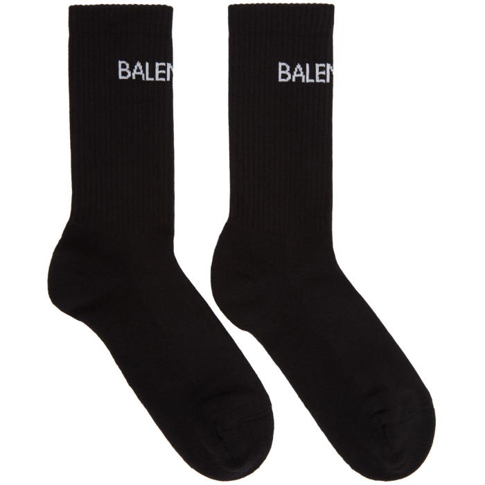 Photo: Balenciaga Black Logo Socks