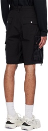 Moncler Black Pleated Shorts