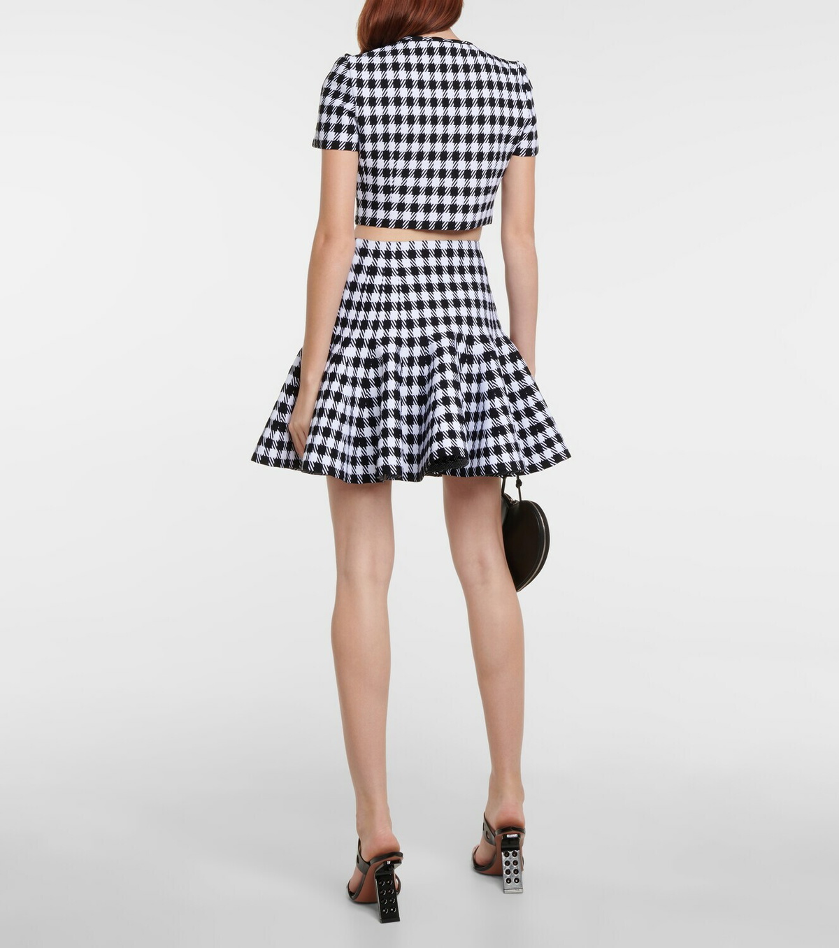 【Alaia】 Houndstooth croppedトップ Alaïa Houndstooth cropped top ALAÏA