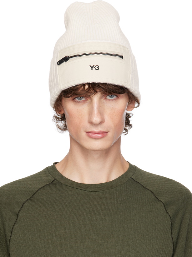 Photo: Y-3 White Nylon Beanie