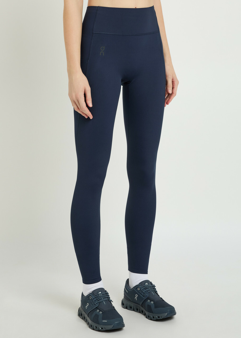 ON Studio Stretch-jersey Cropped Leggings Navy