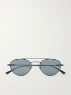 SAINT LAURENT - Double-Bridge Round-Frame Metal Sunglasses - Black