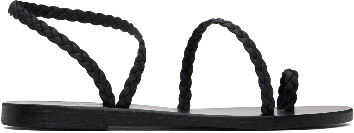 Ancient Greek Sandals Black Eleftheria Sandals