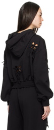 J.Kim Black Petal Hoodie