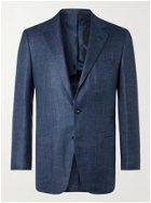 KITON - Slim-Fit Cashmere, Silk and Linen-Blend Blazer - Blue