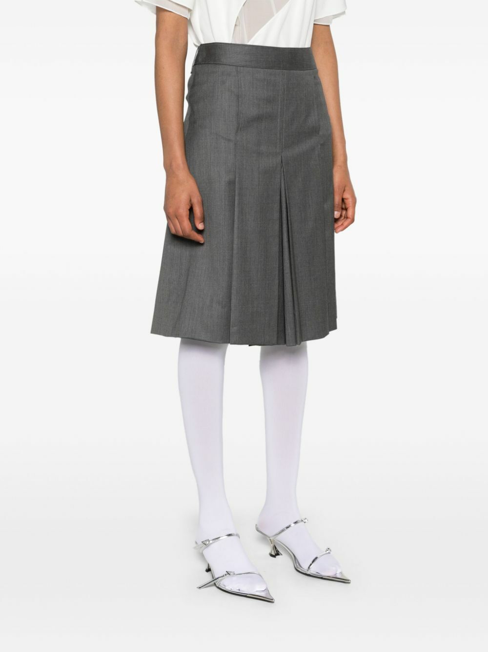 Peter Do Grey Wide-Leg Layered Shorts