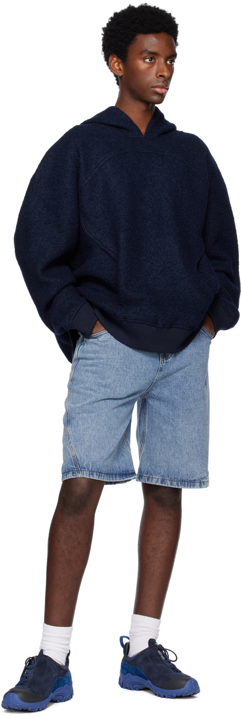 WYNN HAMLYN Navy Raglan Sleeve Hoodie