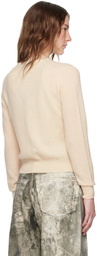 Acne Studios Beige Crewneck Cardigan