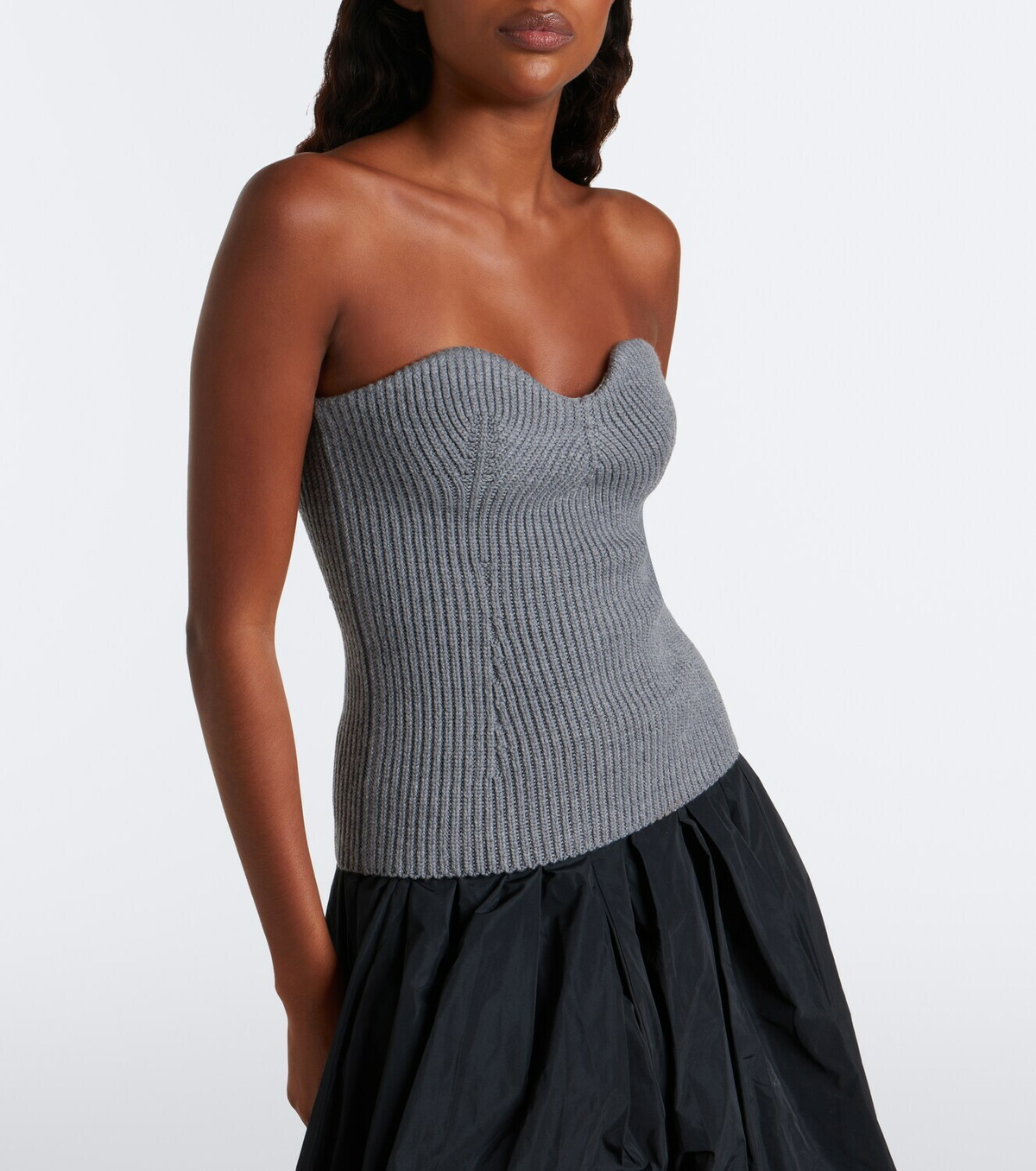 Jil Sander Wool-blend bustier top