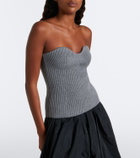 Jil Sander Wool-blend bustier top
