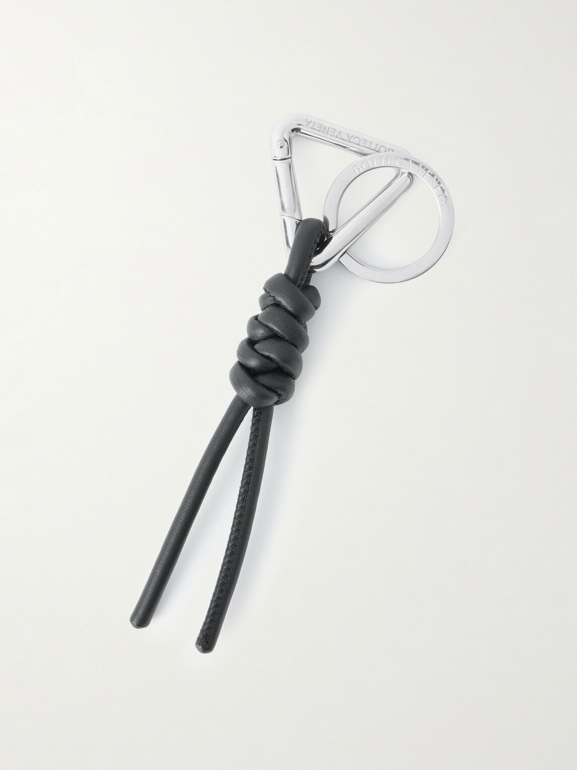 Bottega Veneta - Braided Leather and Silver-Tone Keyring