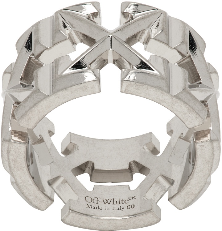 Photo: Off-White Silver Multi Arrow Ring